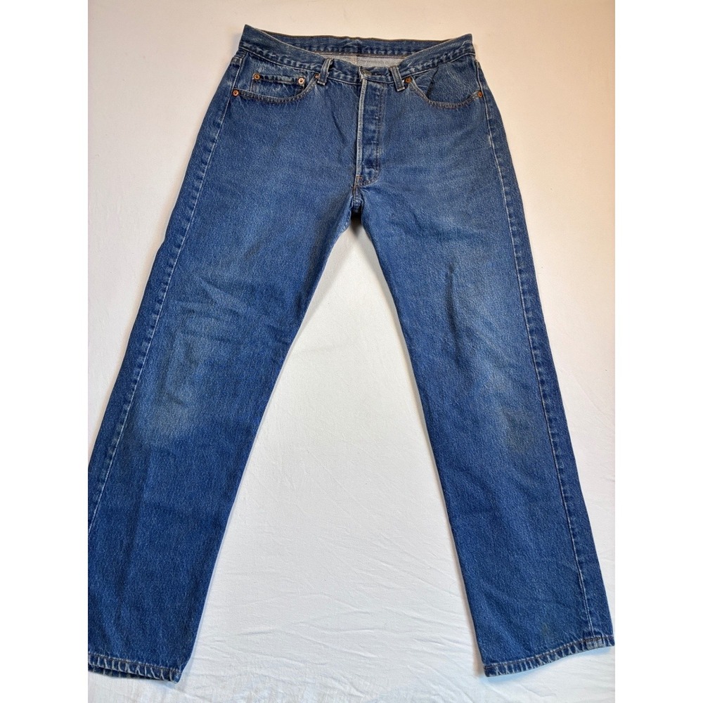 Vintage 1985 35x33 Levi's Men's Blue Denim Jeans Straight